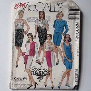 Jacket & Dress McCall's Pattern 5809 Uncut (14, 16, 18)